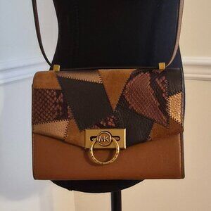 Michael Kors Caramel Brown Patchwork Shoulder bag